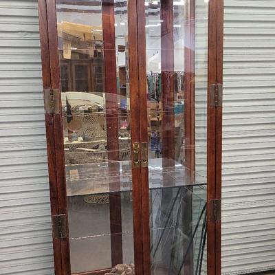 Henredon Lighted Mirrored/glass Bookcase #1