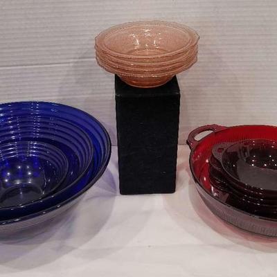 Vintage Federal, Bormioli Rocco And Anchor Hocking Bowls