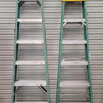 Two Fiberglass Ladders 8ft. & 7ft.