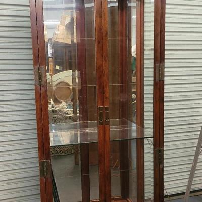 Henredon Lighted Mirrored/glass Bookcase #1