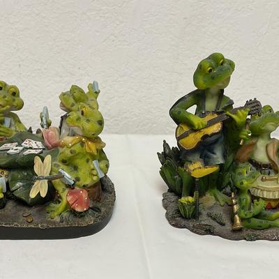 Frogs Playing Cards & Frogs Playing Instruments 