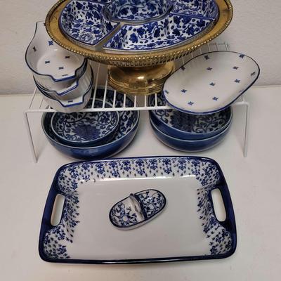 Blue And White Ceramic Serving Ware