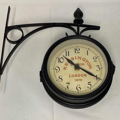 Nostalgic Double Sided Train Clock Kensington Station London