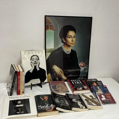 Maria Callas Framed Poster + Collection Of Books + Opera CD’s