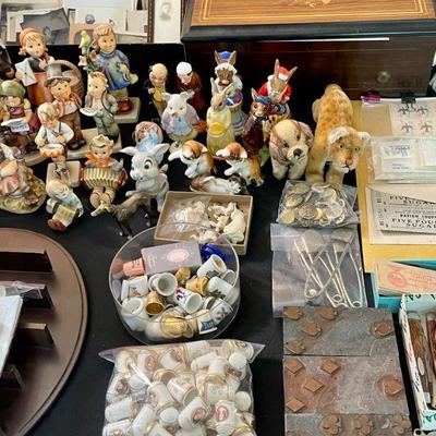 Hummel, Royal Doulton and thimble collections