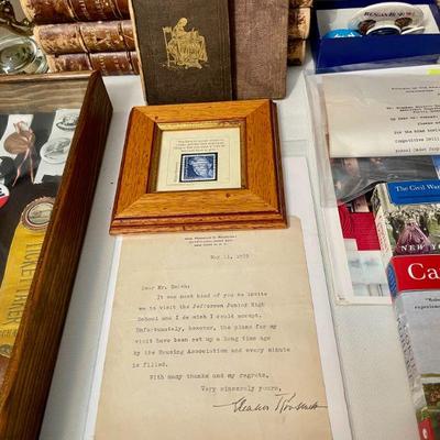 Signed 1959 Eleanor Roosevelt letter