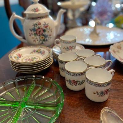 Coalport "Ming Rose" coffee set