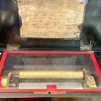 Antique Swiss cylinder 6 Airs music box
