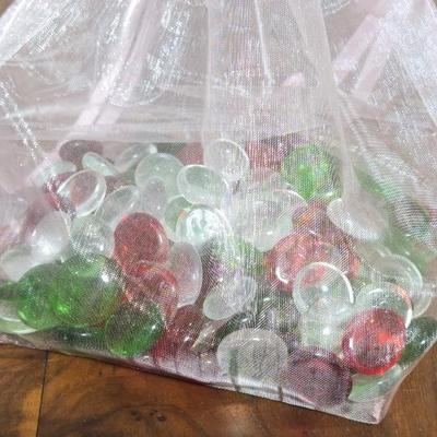 Decorative Glass Gems (Clear,green,red, 176pcs)