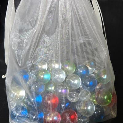 Decorative Glass Gems (Mixed Color, Flat, Round, 2lbs)