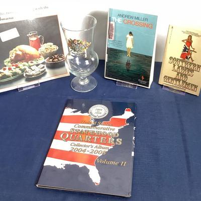 Cook Book, The Crossing, Southern Ladies Hurricane Glass, Collector’s Album 