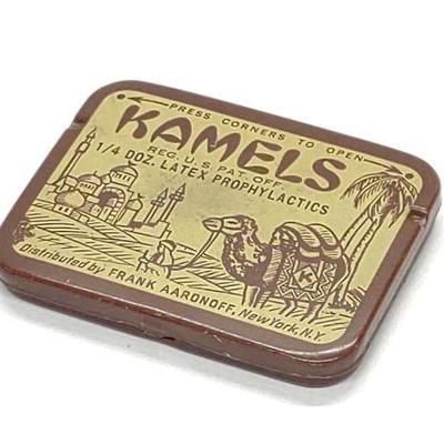 Vintage Kamels Latex Prophylactics Condom Tin