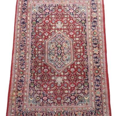 Bijar Herati Persian Hand Knotted Rug (4' x 6')