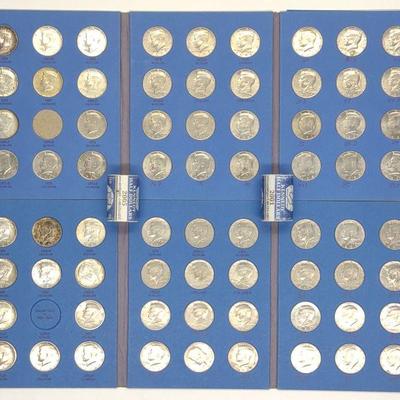110 Kennedy Half Dollar Coins & Whitman Full Books