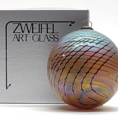 Zweifel Art Glass Christmas Ornament (Signed)