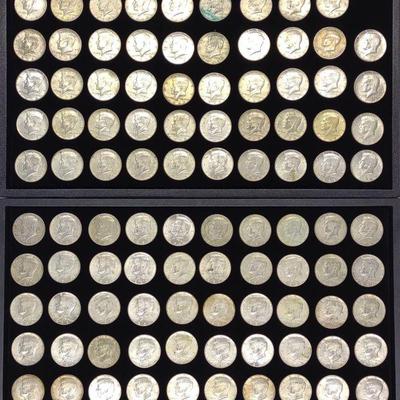 (99) 40% Silver 1968 Kennedy Half Dollar US Coins