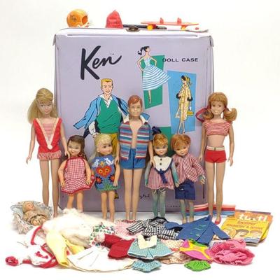 1960s Skipper, Scooter, Ricky, Tutti Barbie Dolls