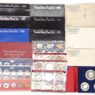 (19) 1964-1976 US Silver Coin Mint Sets