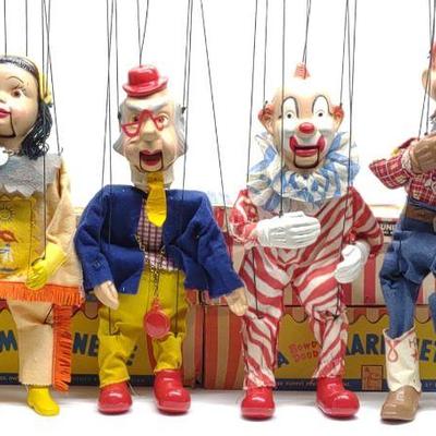 (4) Vintage Howdy Doody Marionette Puppets