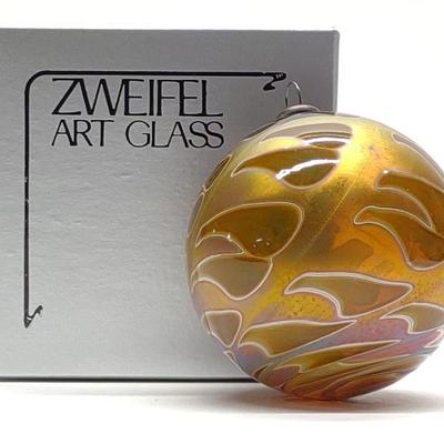 Zweifel Art Glass Christmas Ornament (Signed)