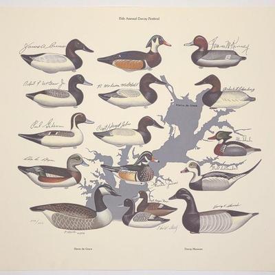 Signed Paul Shertz & Carvers Decoy Festival Art