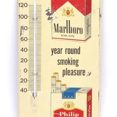 Marlboro & Phillip Morris Advertising Thermometer