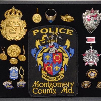 Vintage Police Pins, Ring, Medals & Patches