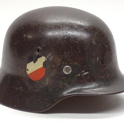 WWII German M35 Heer Double Decal Helmet