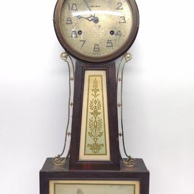 Early 20th C. New Haven Banjo Clock (Works)