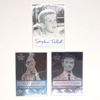 3 Twilight Zone Cards (1 Signed by Stephen Talbot)
