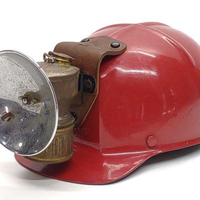 MSA Comfo Cap Miner Hard Hat w/ Justrite Lamp