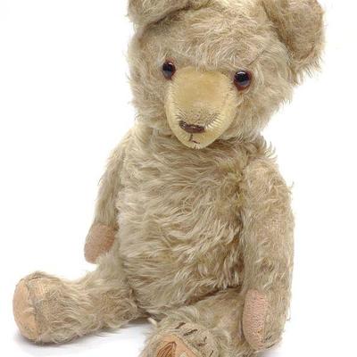1950's German Long Mohair Bear w/ Growler