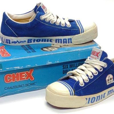 1976 Six Million Dollar Man Bionic Shoes By Chex
