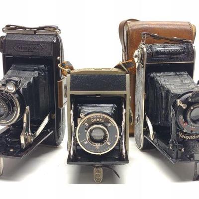 3 Dehel, Zeiss Ikon & Voigtlander Folding Cameras