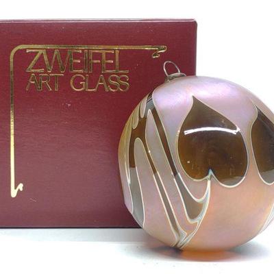 Zweifel Art Glass Christmas Ornament (Signed)
