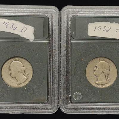 (2) 1932 Washington Quarters (1932-S& 1932D)
