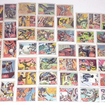Complete 1966 Topps Batman Red Bat Card Set 1-44A