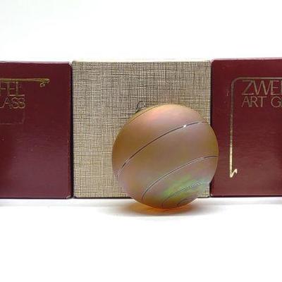 (3) Zweifel Art Glass Christmas Ornaments (Signed)