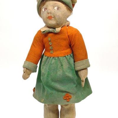 Vintage 19" Lenci Style Felt Doll