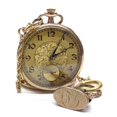 1920s Gruen Very Verithin Gold Filled Pocket Watch