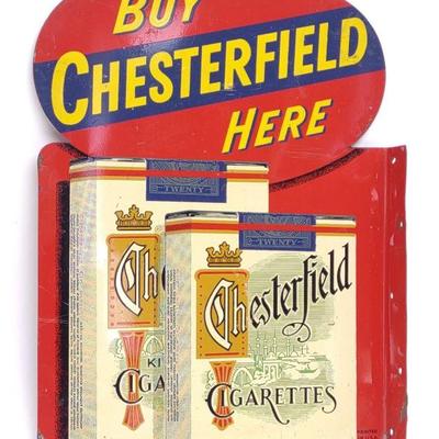 Vintage Chesterfield Cigarettes Flange Sign (DSF)