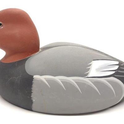 Johnny Ennis & Lisa Byrd Redhead Drake Duck Decoy