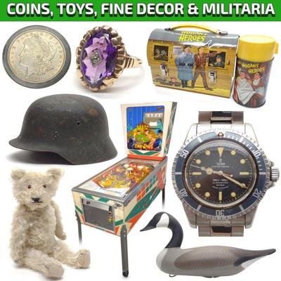BAYSIDEAUCTIONS.COM - Coins, Toys, Decorative Arts & Militaria Online Auction - Ends 5/3