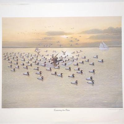 Louis Frisino Signed "Gunning the Flats" Duck Art
