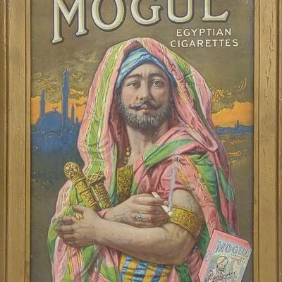 Antique Framed Mogul Tobacco Advertising Sign