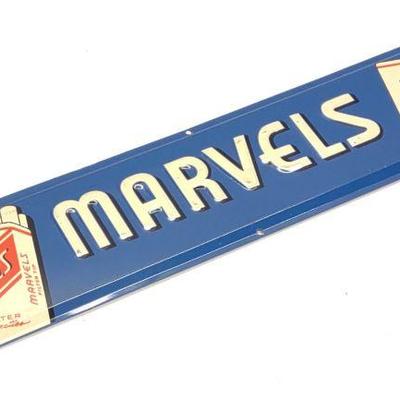 Vintage Marvels Cigarettes Advertising Tin Sign
