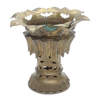 Antique Bronze Tibetan Butter Lamp