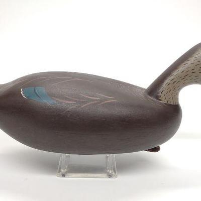 Jim Burtis Black Duck Hen Decoy (Signed)
