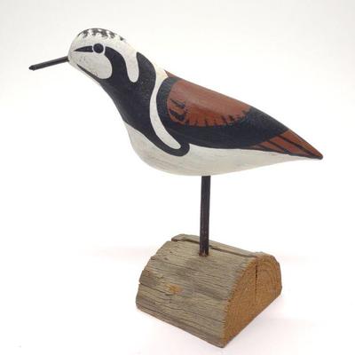 Ruddy Turnstone Carved Shorebird Decoy