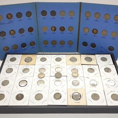 (58) Liberty Head Nickel US Coins & Whitman Book
